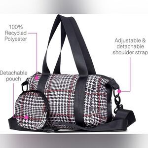 Fun Nano Puffer Herringbone Mini Tote Bag With Pouch